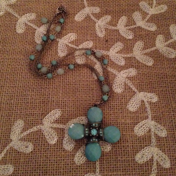 Express Turquoise Cross Necklace