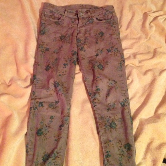 Forever 21 Floral Skinny Jeans
