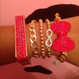 Bundle for @cristallo- Arm Candy Gold/red