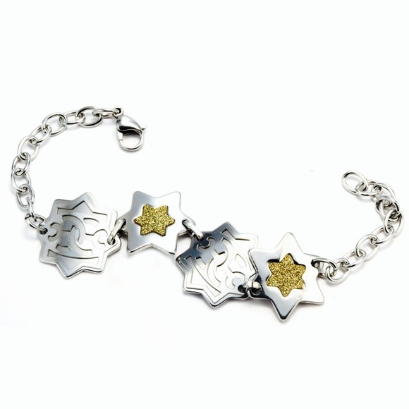 Gorgeous High Polished Bracelet 14K Stardust