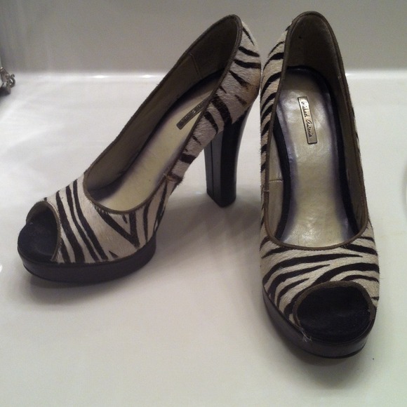 Zebra print high heels