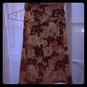 🚫donated🚫Floral pink black and white skirt