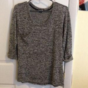 Gray knit sweater