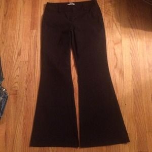 Black super flare trousers