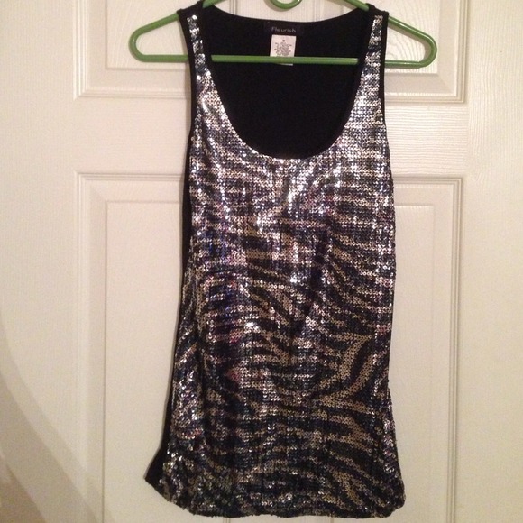 Zebra print sparkle shirt