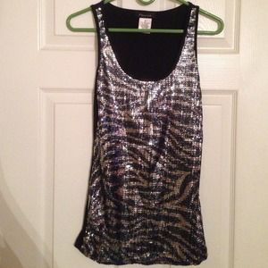 Zebra print sparkle shirt