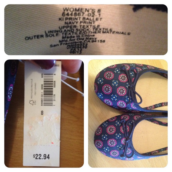 🚫Sold🚫Old Navy patterned ballet flats sz 8. NWT! - Picture 4 of 4