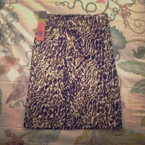 Tory Burch cheetah print pencil skirt