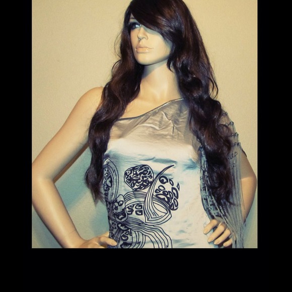 Grey on shoulder fringe mini M - Picture 4 of 4