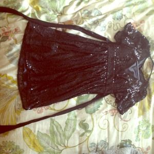 Black sequin dress