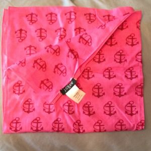 😍Reduced! J. Crew Pink Anchor Scarf