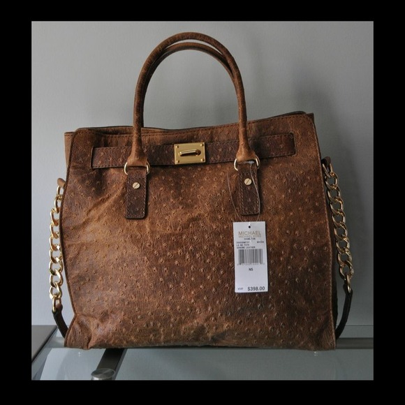 Michael Kors Handbags - SOLD!!! MK Hamilton large NS Antique tote Mocha