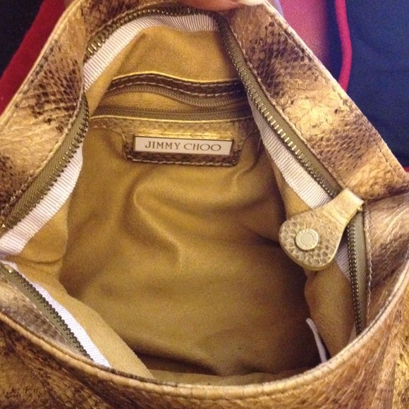 Authentic JIMMY CHOO Hobo style snakeskin purse - Picture 3 of 4