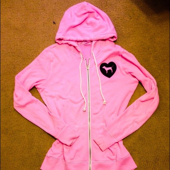 🚫SOLD🚫💗BRIGHT PINK "PINK" VS ZIP UP💗