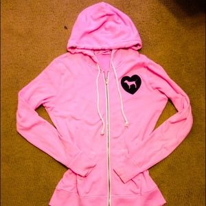 🚫SOLD🚫💗BRIGHT PINK "PINK" VS ZIP UP💗