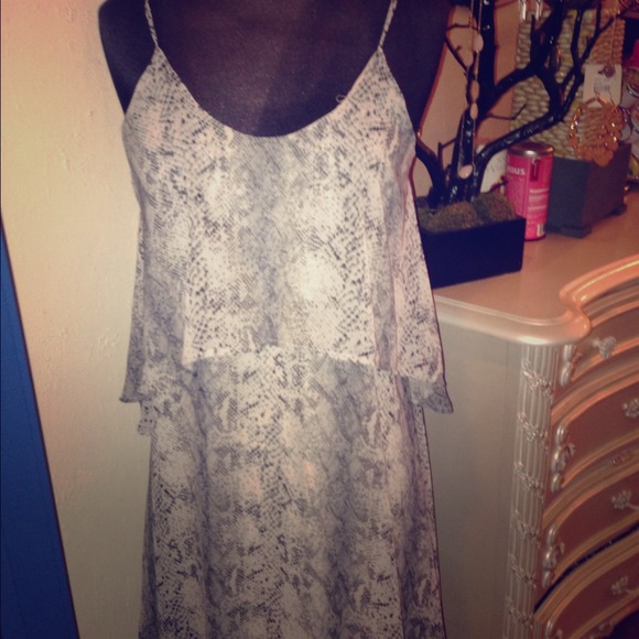 Snakeskin print dress