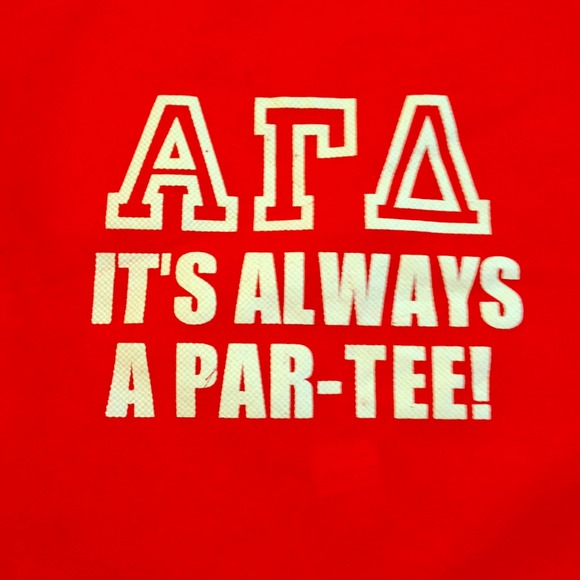 ⛔️sold⛔️Alpha Gamma Delta draw string bag