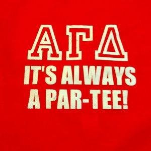 ⛔️sold⛔️Alpha Gamma Delta draw string bag