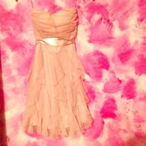 Stunning sparkle strapless mini dress