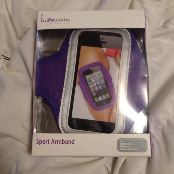 Purple iPhone sports armband