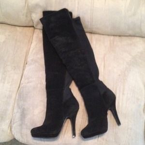 Boston Proper Knee High Boots, Suede