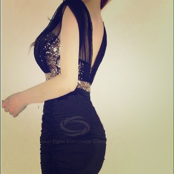 Beautiful black with gold dress