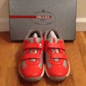 Patent Leather Coral Prada's.