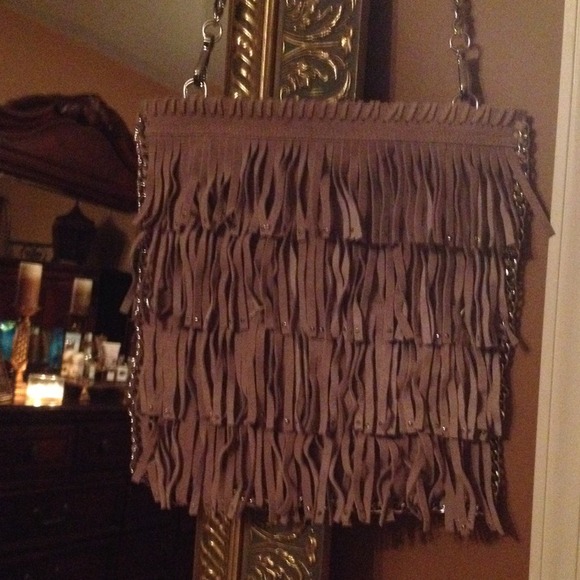 Reduced Bebe fringed cross body bag