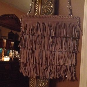 Reduced Bebe fringed cross body bag