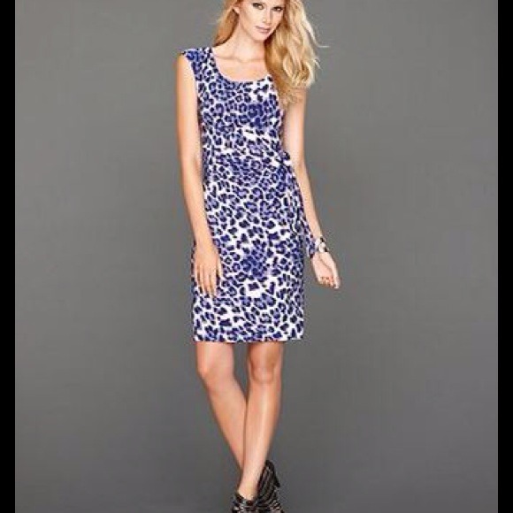 Blue Cheetah Animal Print Dress -can fit Small too - Picture 3 of 4