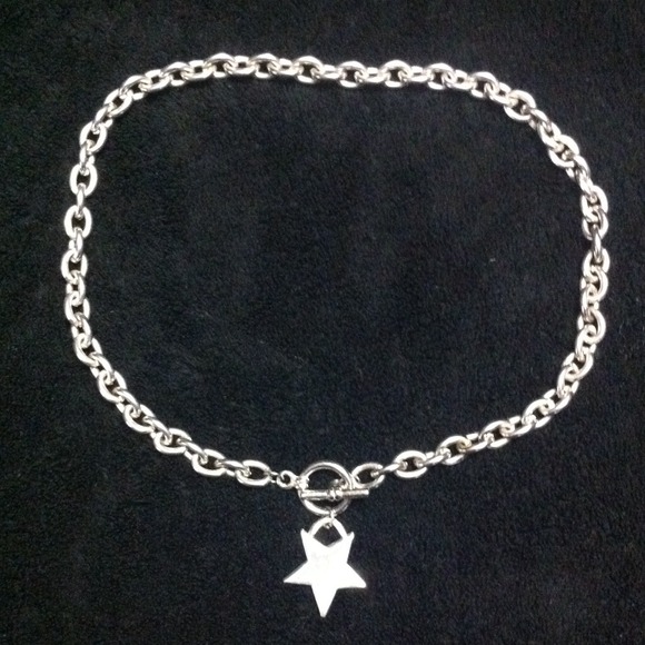 SOLD.  Silver  Star toggle necklace