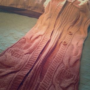 Free People Long Sleeveless Hooded Sweater