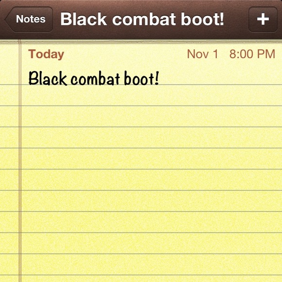 Black combat boots listing