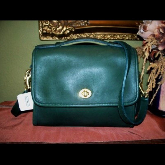 Vintage Coach Bag | Green Leather | 100% Authentic - Picture 2 of 4