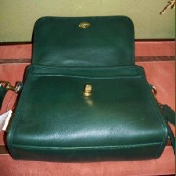 Vintage Coach Bag | Green Leather | 100% Authentic - Picture 3 of 4