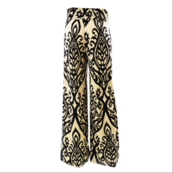 OUT OF STOCK 💕 BANDED WAIST DAMASK PANTS - Picture 2 of 3