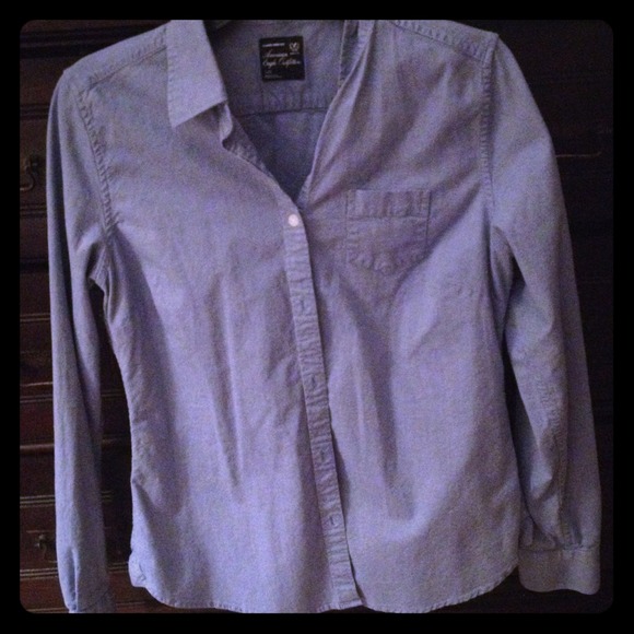 Classic blue button up shirt