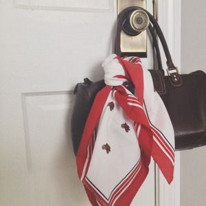 Vintage Red Stagecoach Scarf