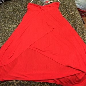 Forever21 red strapless dress