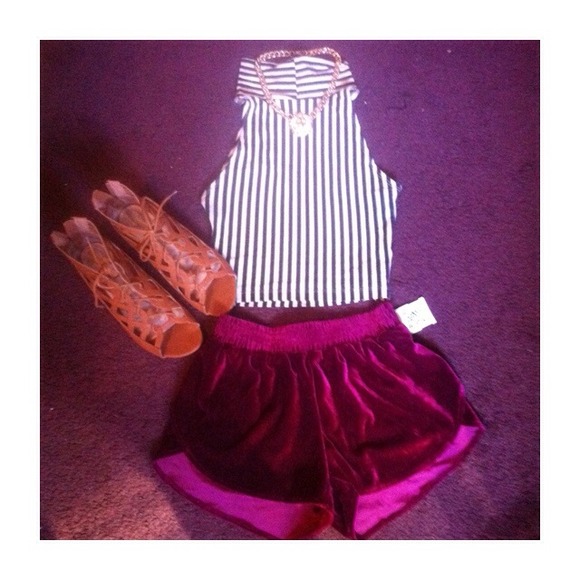 Pants - Velvet shorts