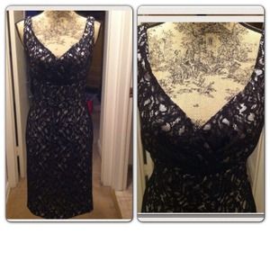 RESERVED FOR @astahl16 Nude/Black Lace Dress