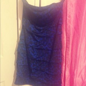Blue animal print dress