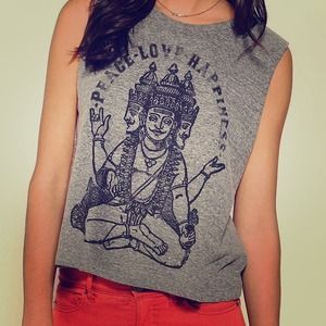 Urban Outfitters Buddha Triblend Muscle Tee