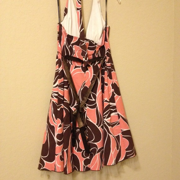 Pink and brown Halter dress - Picture 2 of 4
