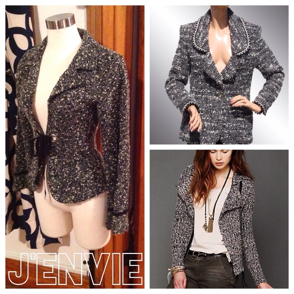 📦SOLD!📦 J'Envie New York boucle sweater blazer S