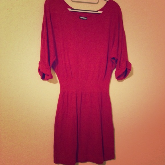 Red Express Sweater Dress! - Picture 1 of 3