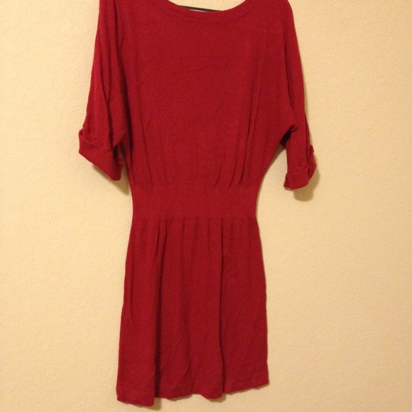 Red Express Sweater Dress! - Picture 2 of 3