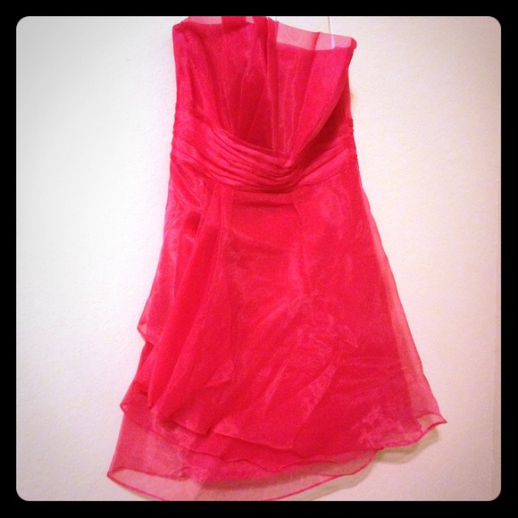 Watermelon David's Bridal Dress - Picture 1 of 4