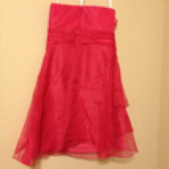 Watermelon David's Bridal Dress - Picture 3 of 4