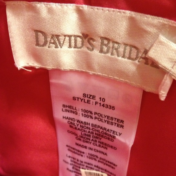 Watermelon David's Bridal Dress - Picture 4 of 4